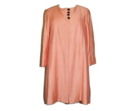 Ladies Vintage 1950s/60s Peach Swing Coat, labelled ILGWU Workers Union AFL-CIO, approx. size 10/12 