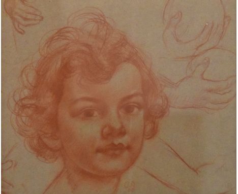 Amiet, Cuno (1868-1961) Mädchen-Portrait, Rötelzeichnung. Unten monogrammiert. Aus dem Künstlernachlass von Gottfried Matter,