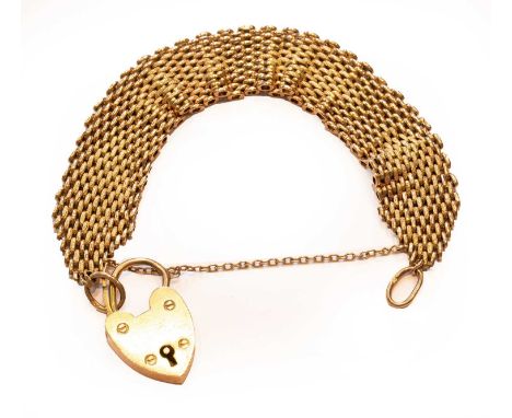 A gate link bracelet, stamped '9CT', length 19cmCondition report: Gross weight 26.3 grams.