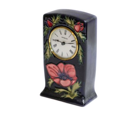 A modern Moorcroft mantel timepieceCondition report: First quality. Good condition, no chips, cracks or repair. Clock not cur