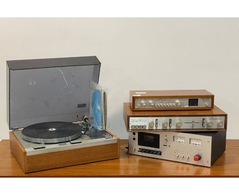 Audio Separates. A Linsley Hood 75 Watt tuner, a Linsley Hood casette recorder 2, A Dolby Wireless world noise reducer, and a