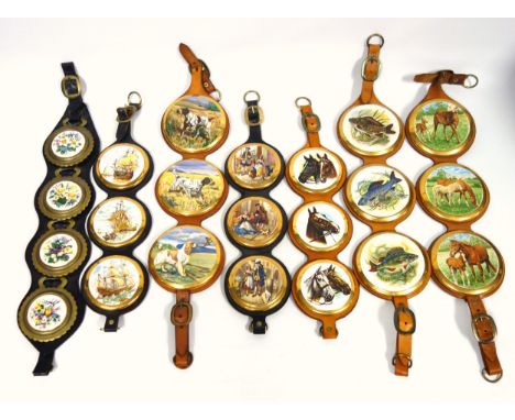 Sylvac, Coalport, and other ceramic pot lids, some unmounted, largest 15 x 12cm. (a lot) 