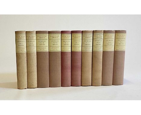 JOURNALS OF RALPH WALDO EMERSON WITH ANNOTATIONS, London, Constable and Co., 1910, 10 Volumes, crisp red buckram; spines fade