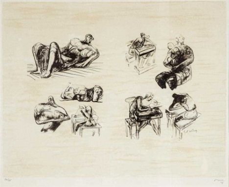 Y HENRY MOORE (1898-1986)Eight Sculptural Ideas, signed, numbered 54/65, lithograph, St James's Art Books certificate, 16 1/2