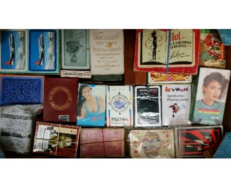PLAYING CARDS, complete packs (100+, not checked), inc. advertising, airlines, glamour etc., some early, FR to EX, Qty.