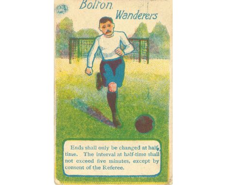FOOTBALL, anon. art styles, Bolton Wanderers, with interval rules in box to lower edge, 41 x 64mm, p/b, G (Illustration page 