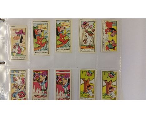 TRADE, part sets, inc. Anglo Walt Disney (40); Primrose, Popeye (19), Quick Draw McGraw (70), Flintstones (19), Amos Burke (3