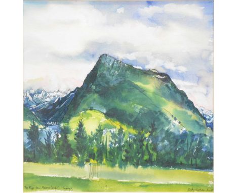 Rigby Graham, The Rigi from Meierskappel - Schwyz, signed and dated June '80, watercolour, 40cm x 49cm.