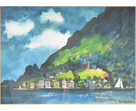 Rigby Graham,Hertenstein,watercolour, signed, titled and dated 1980,23.5x33cm.