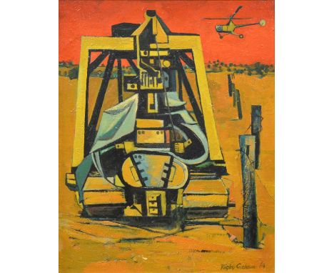 Rigby Graham, Helicopter, 1964, signed and dated, acrylic on board,51 x 41cm.