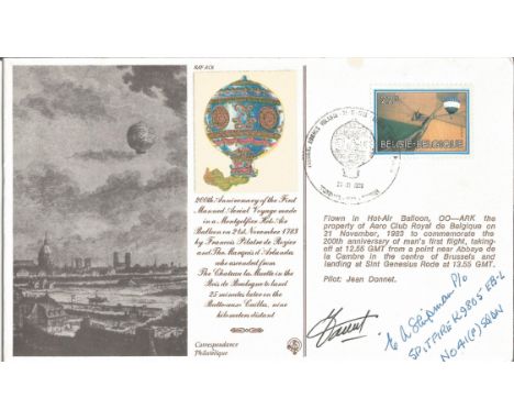 Wg Cdr E A Shipman AFC 41 Sqn Battle of Britain WW2 fighter ace signed First Flight balloon cover. Good Condition. All signed