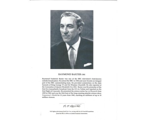 Raymond Baxter signature piece one of BBC televisions best known outside broadcasters and the first host of the long running 