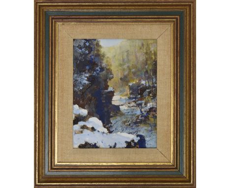 Arthur K. Maderson NDD., ARCA (b.1942) - 'Near The Top Of The Gorge, Ebbor', signed with the artist initials also inscribed o
