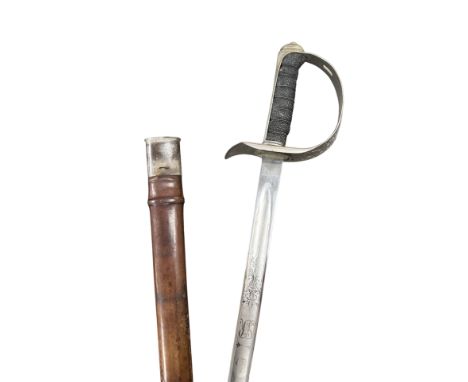 A George V 1897 pattern infantry officer's sword by Armfields Ltd, Birmingham, the nickel-plated hilt with Royal cipher, wire