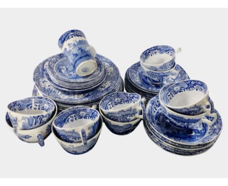 Approximately 40 pieces of Spode Italian blue and white dinner china.