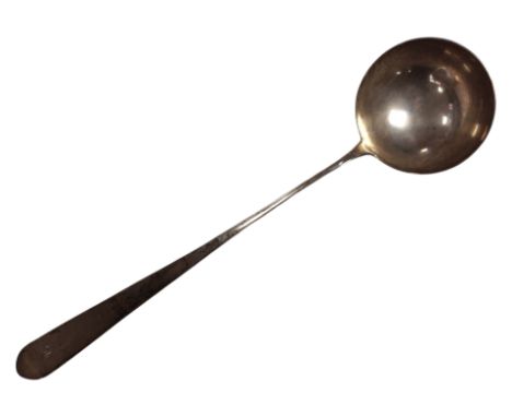 A George III Scottish silver ladle, Edinburgh marks, length 39.5cm. CONDITION REPORT: 213g.