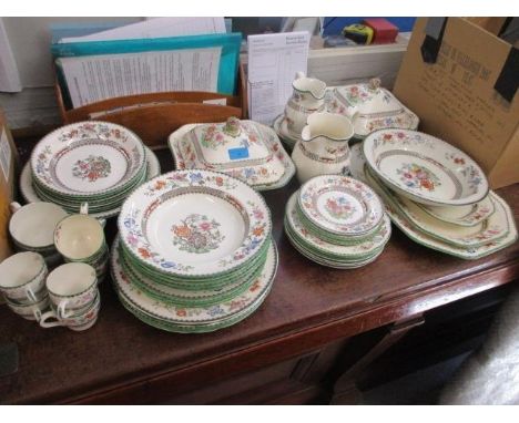 A collection of Chinese Rose pattern Spode china 