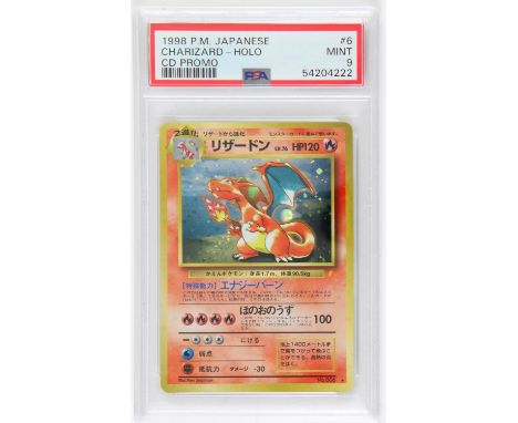 Pokemon TCG. Charizard Holo Japanese CD promo PSA 9 . 1998 Japanese Charizard - Holo - CD promo of the original Base Set vers
