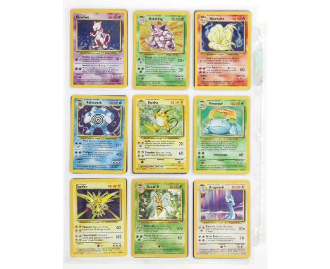 Pokemon TCG. Pokemon 1999 Base Set Partial Complete . This lot contains a partially complete unlimited Base Set collection - 