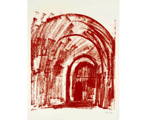 JOHN PIPER R.A. [1903-92]. Malmesbury, Wiltshire, 1964. lithograph with 'Piper' watermark, edition of 70, proof, Curwen Studi