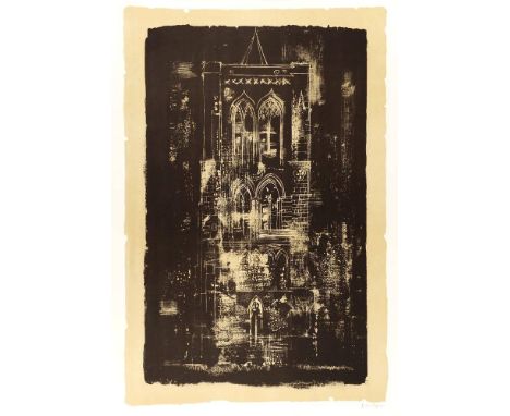 JOHN PIPER R.A. [1903-92]. Gedney, Lincolnshire, 1964. lithograph with 'Piper' watermark, edition of 70, proof, Curwen Studio