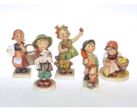Collection of five Goebel figures