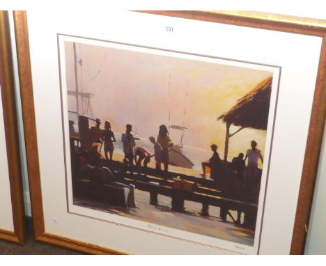 David Farrant (b.1938), Boat to Buccaroo, limited edition print, no. 98/195, signed and titled in pencil in the margin, frame