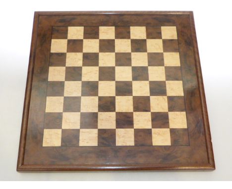 An inlaid reversible games board, chess and backgammon