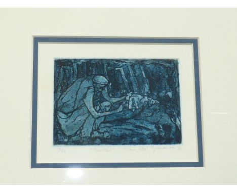 Tom McGuinness (1926-2006), Driller, limited edition print, no. 10/50, signed, titled and dated (19)76 in pencil, framed, 8.5