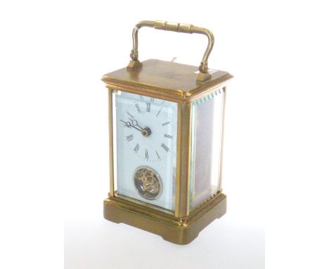 Brass cased carriage clock
