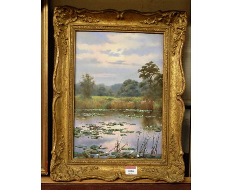 Walter Boodle - Waterlillies, oil on panel, 34x24cm
