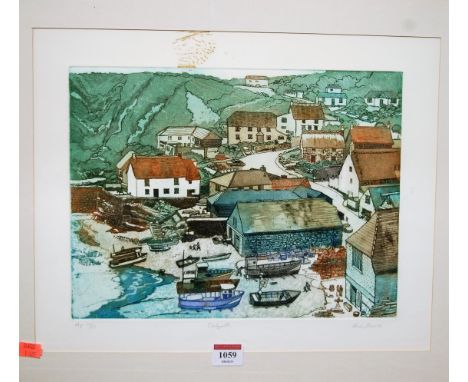 Chris Evans - Cadgwith, artists proof, lithograph, signed and titled in pencil to the margin, 25x32cm