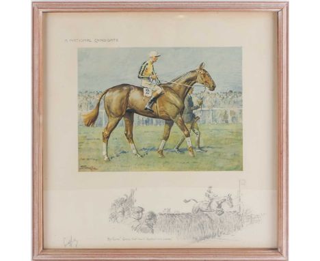 Charles Johnson Payne, ' Snaffles', (British, 1884- 1967), 'A National Candidate', signed in pencil, bit blindstamp, colour p