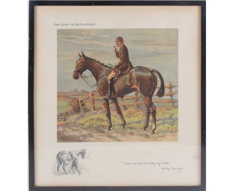 Charles Johnson Payne, 'Snaffles', (British, 1884 - 1967), 'The Gent in Ratcatcher', signed in pencil, bit blindstamp, colour