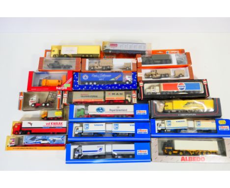 R&H - Herpa - Roskoff - Roco - Others - A group of 20 boxed HO/1:87 scale plastic model trucks. Lot includes Roskoff #752 Ren