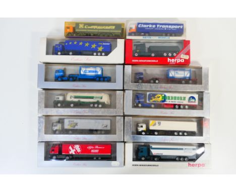Reitze - Herpa - Albedo - A group of 12 boxed HO/1:87 scale plastic model trucks. Lot includes Herpa #142267 Mercedes SK 'Pla