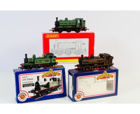  BACHMANN BRANCHLINE - HORNBY - three boxed 00 gauge models comprising Bachmann Branchline 31-051 Class J72 0-6-0T 69023 in g