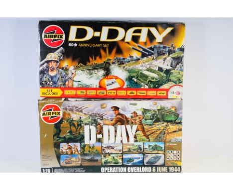 Airfix - Two boxed Airfix 'D-Day' plastic model kits. Lot consists of Airfix #A50064, 1:76 'D-Day Operation Overlord 6 June 1