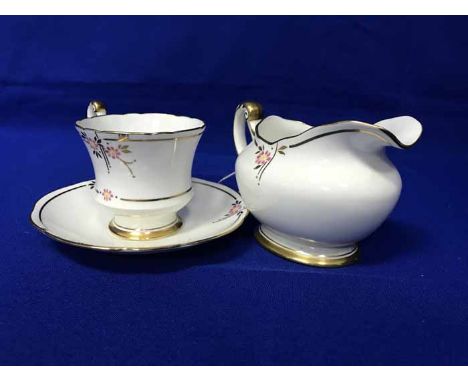 VINTAGE PARAGON TEA SETRdNo 744170, includes twelve tea cups, twelve saucers, sugar, milk, twelve side plates, two serving di