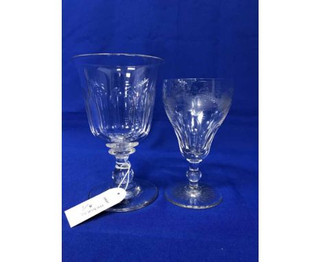 GROUP OF ATTRACTIVE VICTORIAN WINE GLASSES (6)