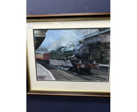 L BARHAM,GREAT WESTERN RAILWAY STEAM TRAINmixed media on paper, signed and dated '03Mounted, framed and under glass;with a pe