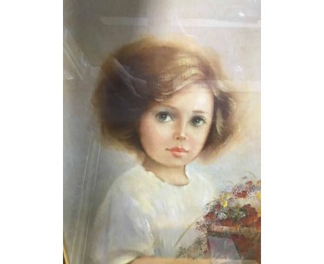 CLAYTON,PORTRAIT OF A YOUNG GIRLoil on panel, signed46.5cm x 38.5cmFramed and under glass
