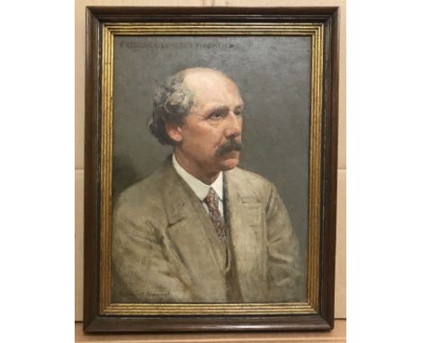 Frederick Samuel Beaumont 1861British. Oil on canvas. “Portrait of a Surgeon Frederick Lumsden MacKenzie”. Signed.Measures 30