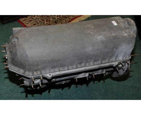 Alloy engine casing from a Tiger Moth airplane marked No. ???1901-1WM