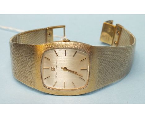 Girard-Perregaux, a gent's vintage manual wrist watch, the gold face with baton numerals, in gold-plated on silver integral c