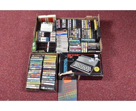 BOXED SINCLAIR ZX81 &amp; OVER ONE HUNDRED SPECTRUM GAMES, games include Galaxian, Cookie, West Bank, Black Lamp, Rebelstar I