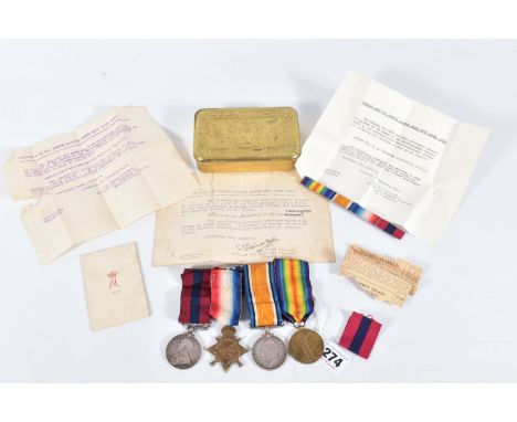 WWI DISTINGUISHED CONDUCT MEDAL AND 1914-15 TRIO OF MEDALS NORT STAFFORDSHIRE REGT, the medals come complete with the Princes