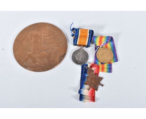 WWI SOUTH STAFFORDSHIRE CASUALTY GROUP OF MEDALS, this groups includes 1914-15 trio of medals, the medals are in good conditi