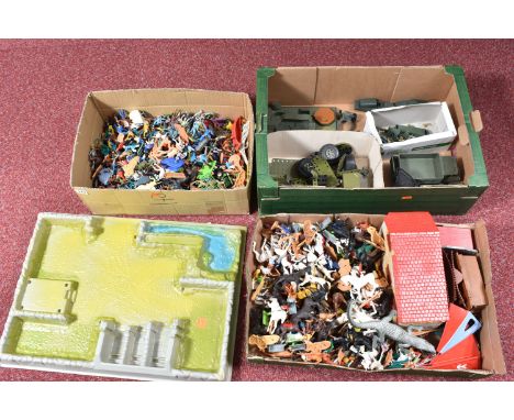 A COLLECTION OF ASSORTED PLASTIC SOLDIER AND OTHER FIGURES, to include Britains, Airfix, Timpo and Cherilea, assorted Soldier