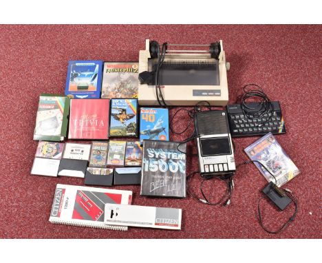 ZX SPECTRUM 48K COMPUTER, CITIZEN 120D+ PRINTER AND A QUANTITY OF GAMES, games include  Starglider, Spitfire 40, Austerlitz, 